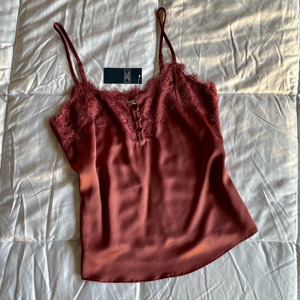 Abercrombie & Fitch Satin Lace Tank (NEW)